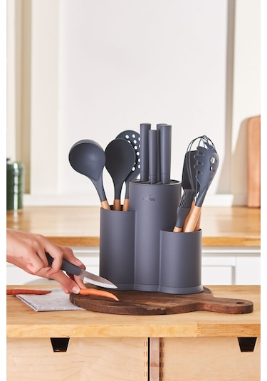 Karaca  Burby 14 Parça Bıçak Seti Gri