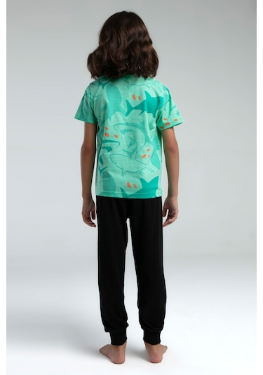 Rolypoly Erkek Çocuk Yeşil Pijama Takımı 5274-47551 Yeşil