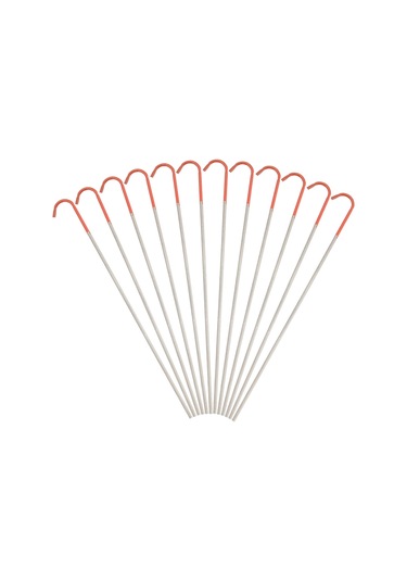 Tenfowee Titanyum Allyuvar Çadır Pini 12 Adet - S: 2mmx130mm 1.31g, L: 3mmx150mm 5.5g Çok Renkli