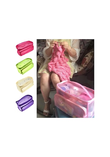 Örgü Çantası Düzenleyici, Örgü Kancaları, İğneler Ve Aksesuarlar İçin Saklama Kutusu Ve File Çanta B Diğer