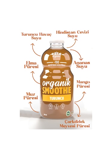 Elite Organik Turuncu Smoothıe 946 Ml