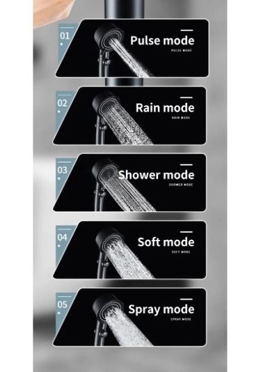 Büro Ev Ofis Banyosu İçin 5mod Başlıklı Turbo Duş Başlığı Diğer