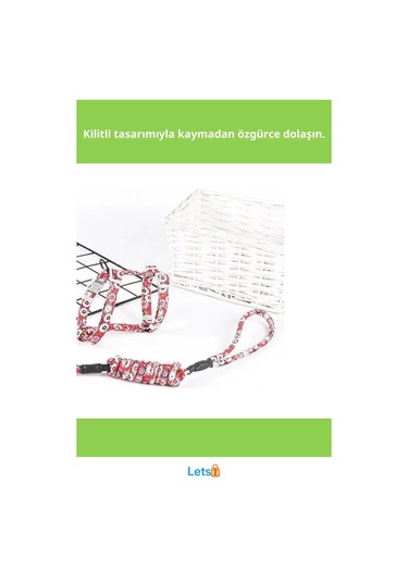Dayanıklı Ayarlanabilir Kedi Gezdirme Göğüs Tasması