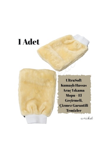 Unikat Ultrasoft Kumaşlı Hassas Araç Yıkama Mopu El Geçirmeli, Bol Köpük 1 Adet
