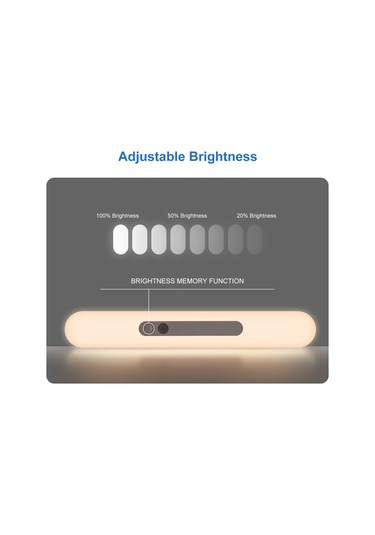 Yifomall 30cm Akıllı Led Lamba, Vücut Algılama, Kablosuz Şarjlı, Manyetik, Soğuk Beyaz Işık, Mutfak Ve Dolap Için Beyaz