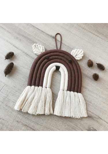 Tilki Ayı Gökkuşağı Geyik Makrome El Dokuma Çocuk Odası Bulut Odası Goblen Dekor Br