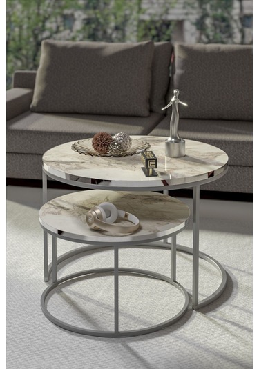 Orta Sehpa Ikili Lüx Specıal Gümüş Efes