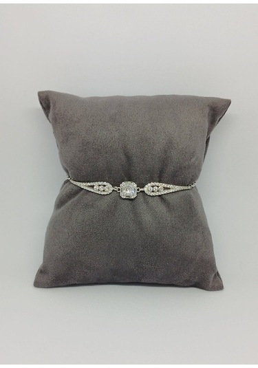 925 Ayar Gümüş Zirkon Taşlı Kadın Bileklik Gümüş