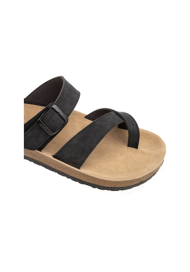 Muya Haiko Anatomik Taban Erkek Ayarlanabilir Bantlı Parmak Arası Siyah