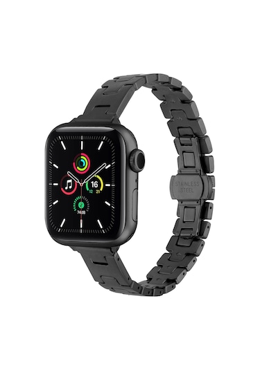 Watch 40mm Senk Krd-150 Metal Kordon Strap Kayış - Siyah