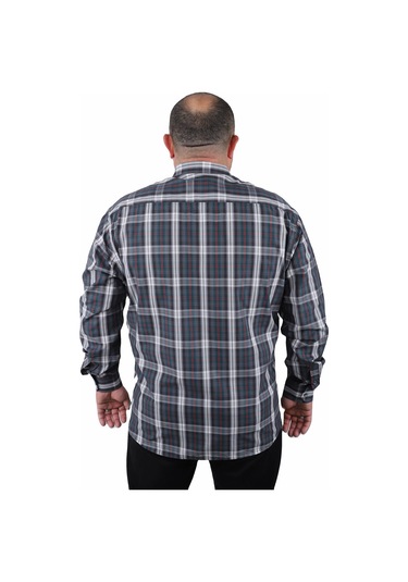 Starbattal Büyük Beden Erkek Gömlek Line Square 23366 NEFTI