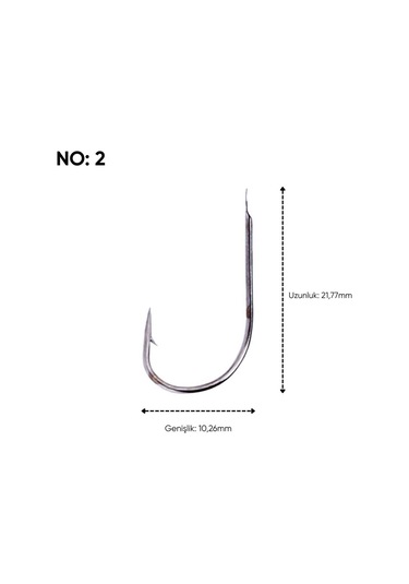 Olta İğnesi - Fishack 505 - No: 2 1000'li Paket