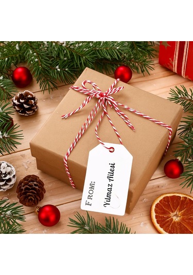 Kesilmiş Kırmızı Beyaz İp Seti, 100lü-35 Cm, Hediye Paketleme & Süsleme İpi, Etiket Ve Ambalaj İpi