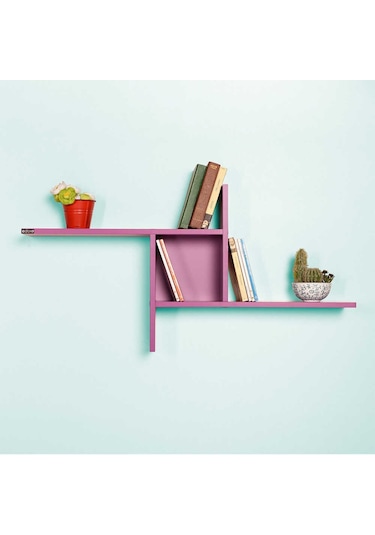 Adoremobilya Plus Dekoratif Duvar Rafı - Mor