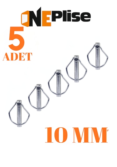 10 Mm Traktör Pimi Yaylı Pim Kaliteli Çelik 5 Adet