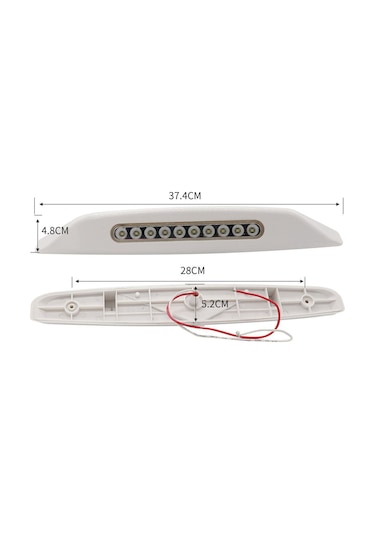 Jeehugo 12v Led Araç Işığı, 10 Led'li, Su Geçirmez, 354 Lumen, Karavan, Suv, Furgonlar İçin, Parlak Beyaz Işık, Kolay Kurulum