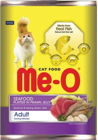 Me-o Deniz Lezzetleri Karides Soslu Yetişkin Kedi Konservesi 400gr