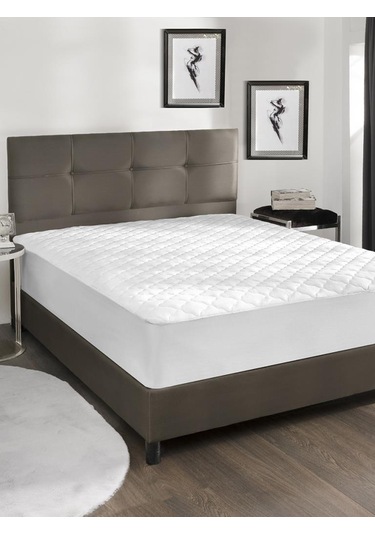 Sıvı Geçirmez Kapitone Alez Fitted 140x200 Beyaz