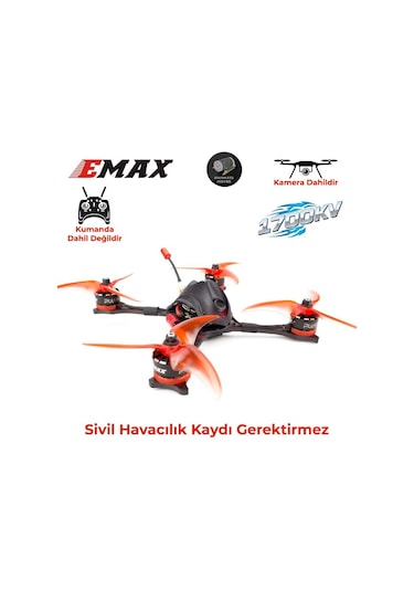 Emax Hawk Pro 5 Inch 4s-6s Bnf Kameralı Fpv Racing Drone 1700kv W/caddx Ratel Kamera Kumanda Hariç