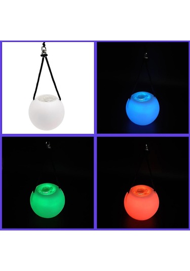 Singree Yumuşak Silikon-rubber Led Işıklı Poi Topları, 8cm Çaplı, 2 Adet, Renk Değiştiren, Dayanıklı, Ev Ve Dışarıda Oynanabilir, Stres Atma, Hediye Çok Renkli