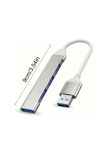 Hightower Gri 4'ü 1 Arada Usb 3.0 Hub Usb-c Adaptörlü Hızlı Veri Aktarımı