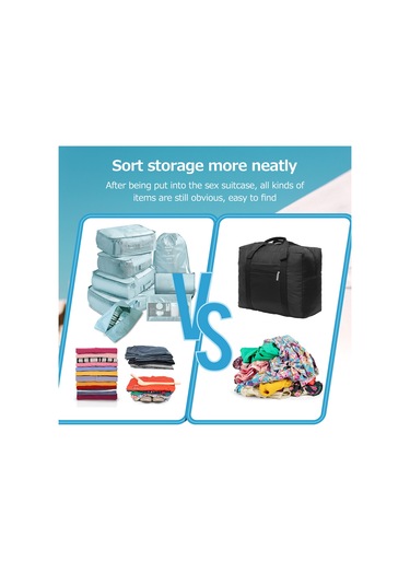 Moveevo Saklama Çantaları 8 Parça Set Seyahat Organizatörü Bavul Paketleme Seti Saklama Kutuları Taşınabilir Bagaj Organizatörü Pembe