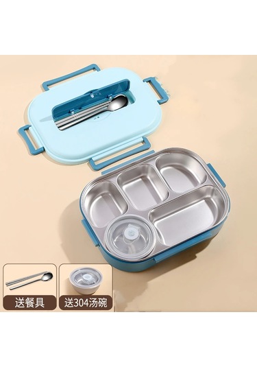 Öğrenci Taşınabilir Yalıtımlı Yemek Kutusu 2000ml B MAvi