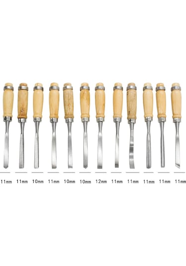 12 Adet Set Ağaç İşleme Kesiciler Seti Diy Ağaç İşleme Çok Renkli