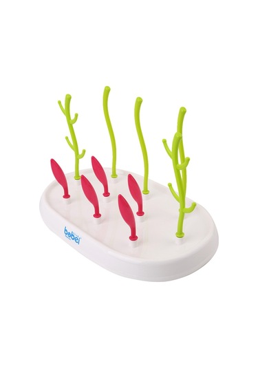 Sones Bobei Fil Taşınabilir Ayrılabilir Ağaç Bebek Şişesi Boşaltma Rafı Temizleme Kurutma Makinesi Bebek Süt Kupası Emzik Tutucu Rastgele Renk Teslimatı