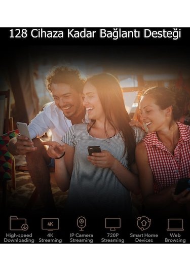 Cudy WR1500 5 GHz 1201 Mbps 2.4 GHz 300 Mbps 6 Mesh Router (AX1500 Serisi)