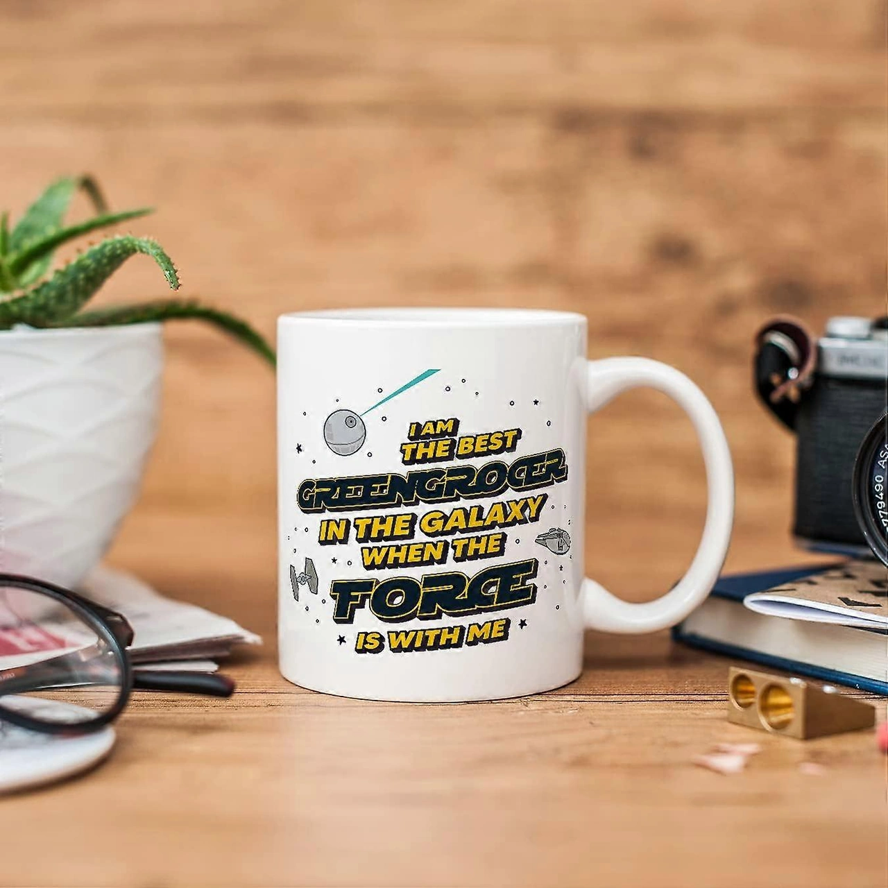 Manav Kupa Galaksinin En İyisi Güç Benimle İş Arkadaşlarına Komik  Seramik 33 Cl Kupa