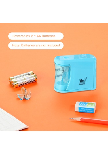 Padalink Otomatik Kalem Kesici, Öğrencilere Uygun, Kapağı Açınca Durur, 2 Aa Pil İle Çalışır Pil Yok , Mavi