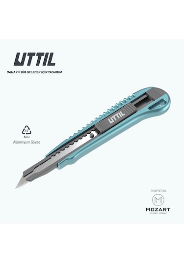 UTTIL Nmuk07-30 Alüminyum Gövde 30 Derece 9 Mm Metal Maket Bıçağı