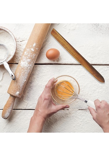 Skycity 28cm Akasya Ahşap Hamur Karıştırıcı - Ev Fırıncıları İçin Pratik Kuchen Spatula, Sourdough Ve Un Karıştırma Aracı Ahşap