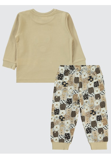 Civil Baby Kız Bebek Pijama Takımı 6-18 Ay Sütlü Kahve Sütlü Kahve