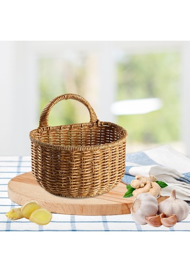 Suntek Magideal Duvar Asılı Sepetler Çiftlik Evi Banyo Ev 17cmx15cm Kahverengi