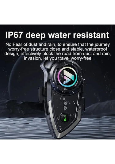 Smith Y80 Intercom Işıklı  Motosiklet Kask Kulaklık