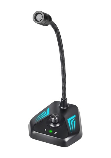 Ranyeek Rgb Işıklı Usb Kondansatör Mikrofonu Mı520 - Toplantılar, Canlı Yayınlar, Oyun Ve Bilgisayar İçin Uni-yönlü Boyunlu Masaüstü Mikrofon