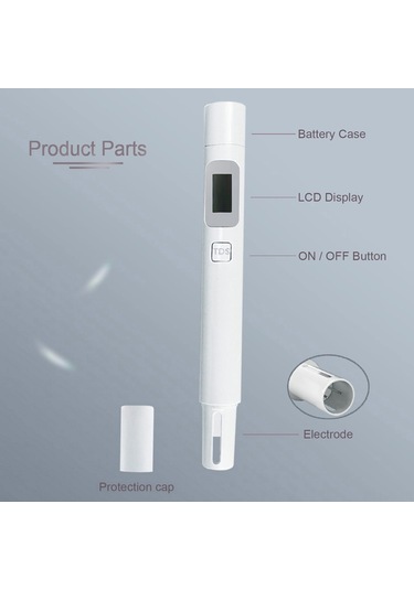 Jeemson Su Kalitesi Testeri - 0-9999 Ppm Aralığı, Otomatik Sıcaklık Dengelemesi Ve Kapatma Özelliği Tds Test Aleti