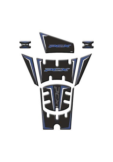 Honda Pcx 2025 Uyumlu Tank Pad 005 Mavi