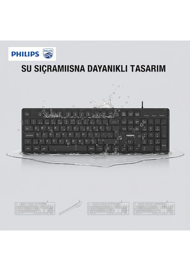 Philips Spk6248 Kablolu Türkçe Q Klavye Siyah