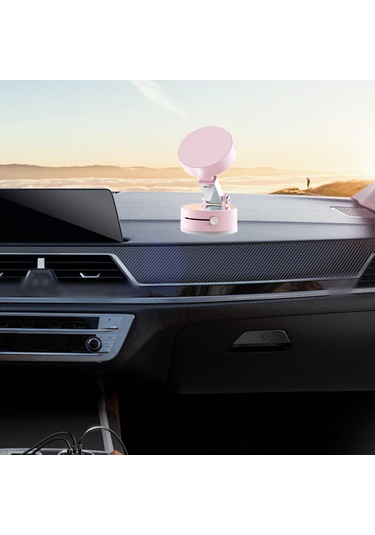 Suntek Jenerik Araba Telefon Tutucu Güçlü Vakum Emme Pembe