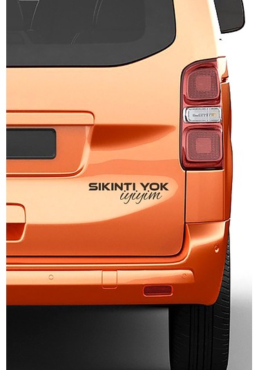 Sıkıntı Yok İyiyim Araç Sticker 21x29 Cm, Oto Sticker, Araba Sticker