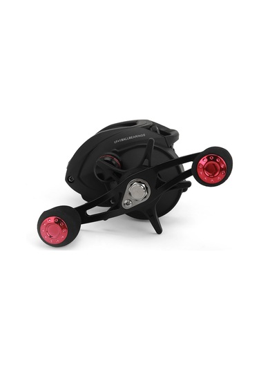 Lemestar 8.1:1 Hızlı Dişli 17+1 Piyasa Manyetik Frenli Uzun Atışlı Metal Köprü Balık Makinesi Kırmızı-siyah