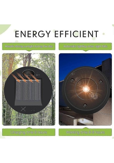 Bloomnest 6 Adet Güneş Enerjili Fener Parçaları - Out G883 Asorti, Led Güneş Paneli Fener Kapak Işıkları, Dış Mekan Uyumlu Asorti Çok Renkli