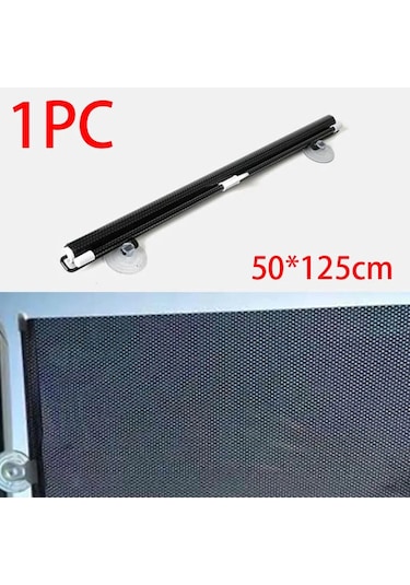 Goldenqian Araba Güneşliği Güneşlik Koruyucusu Otomatik Şemsiye Ön Ve Arka Cam Yan Pencere Gölgeliği Bloğu İç Uv Koruyucu Perdeler Black 50x125cm