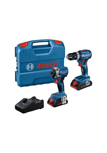 Bosch GSB 18V-45 + GDR 18V-215 + 2x4.0AH Set
