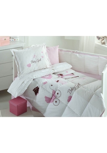 Özdilek Ranforce 8 Parça Bebek Uyku Seti-Baby Girl Pembe
