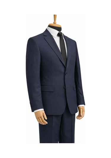 Dekosan Erkek Regular Fit Baba Takım Elbise - 7555 Lacivert