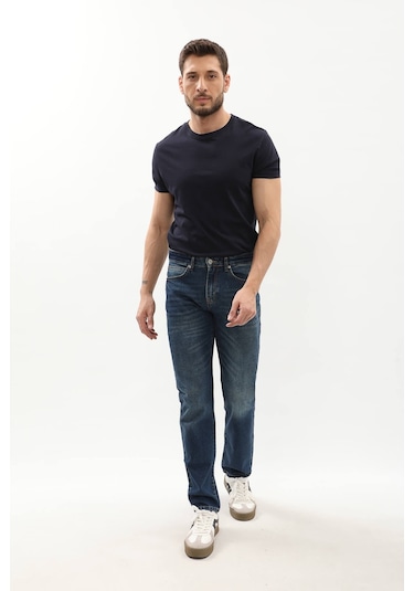 Erkek Normal Kalıp Regular Jean Pantolon Mavi